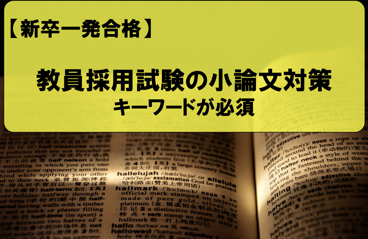 新卒一発合格】教員採用試験の小論文対策 | しろブログ